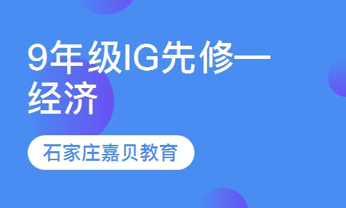国际部专属课程&mdash;9年级IG先修-经济